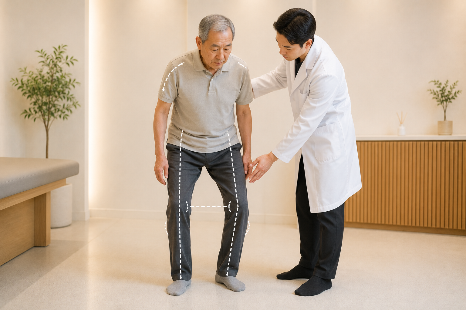 자세와 움직임을 확인하는 진료 장면