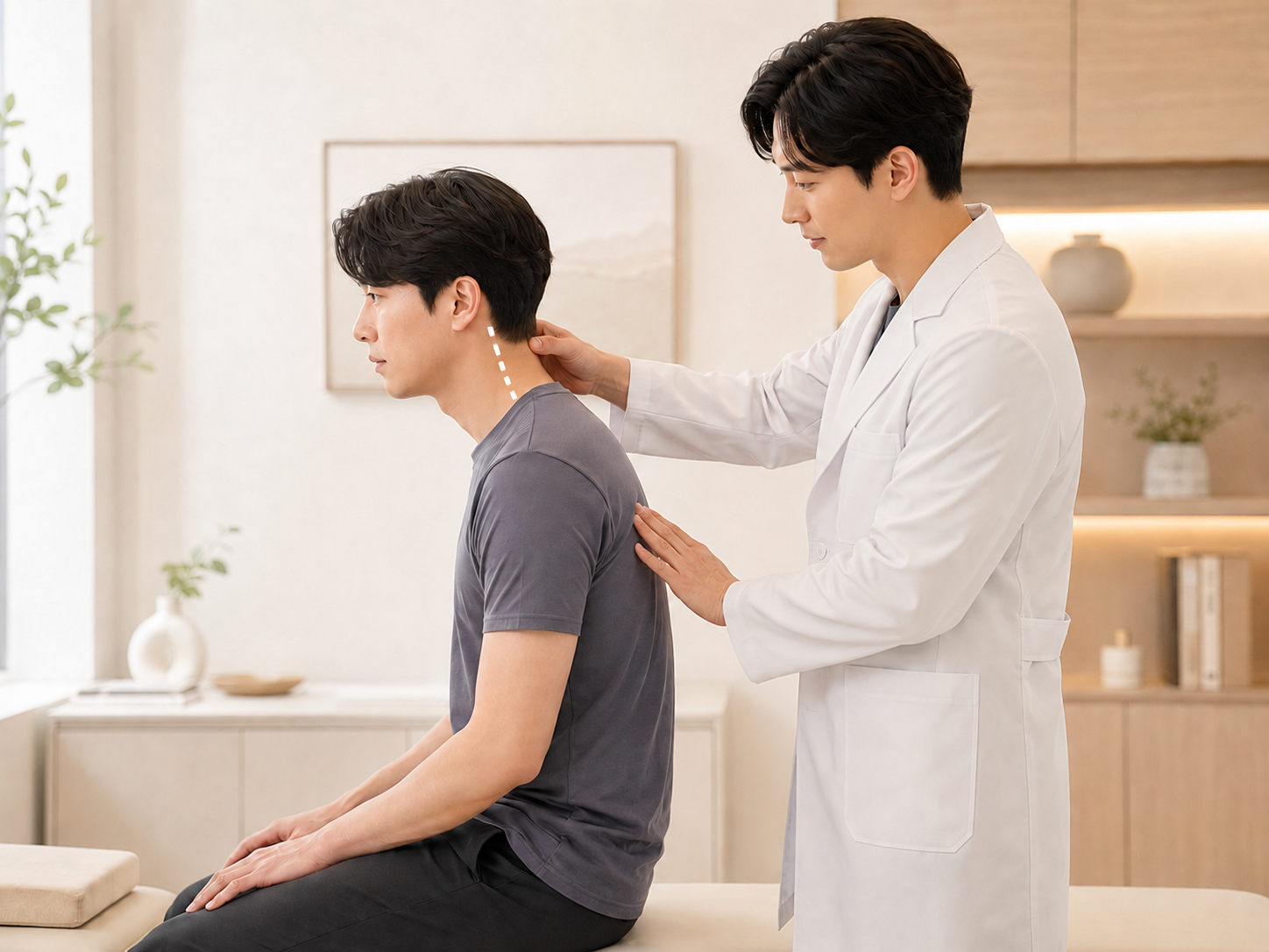 자세와 움직임을 확인하는 진료 장면