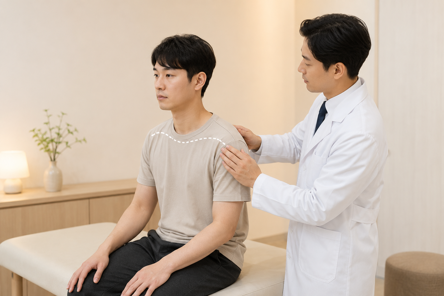 자세와 움직임을 확인하는 진료 장면