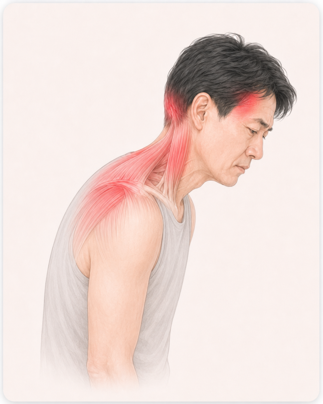 두통, 목·승모근 결림